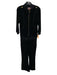 Juicy Couture Black Cotton Blend Velour Half Zip 3/4 Sleeve Jumpsuit Black / M