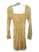 SABO Size S Yellow, Orange & Pink Polyester Sweetheart Neckline Cut Away Dress Yellow, Orange & Pink / S