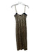 Lulus Size S Gold Polyester & Spandex Sequined Sleeveless Chain Straps Dress Gold / S