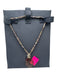 Rapz Gray & Purple Pearls Pendant Tear Drop Necklace Gray & Purple