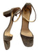 Ann Mashburn Shoe Size 42 Brown & Black Suede Block Heel Animal Print Sandals Brown & Black / 42