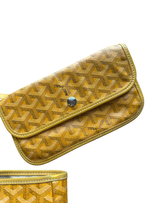 Goyard Marigold Leather & Coated Canvas Top Handles Goyardine Monogram Tote Bag Marigold / M