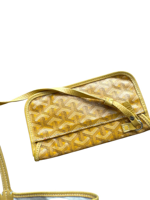 Goyard Marigold Leather & Coated Canvas Top Handles Goyardine Monogram Tote Bag Marigold / M