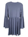 Susana Monaco Size S Light Blue Round Neck Bell Sleeve Knee Length Dress Light Blue / S