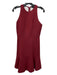 Theory Size 2 Maroon Red Triacetate Blend Round Neck Sleeveless Hem Dress Maroon Red / 2