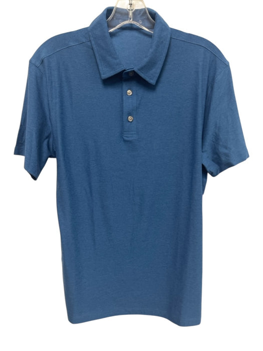 Vuori Size XS Blue Polyester Solid Polo Men's Short Sleeve Blue / XS