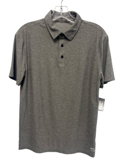 Vuori Size XS Light Gray Polyester Solid Polo Men's Short Sleeve Light Gray / XS