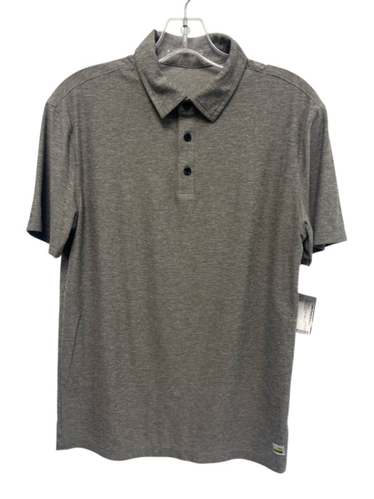 Vuori Size XS Light Gray Polyester Solid Polo Men's Short Sleeve Light Gray / XS
