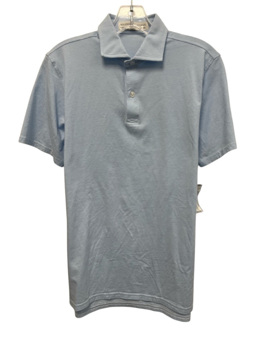 Holderness & Bourne Size S Light blue Cotton Solid Polo Men's Short Sleeve Light blue / S