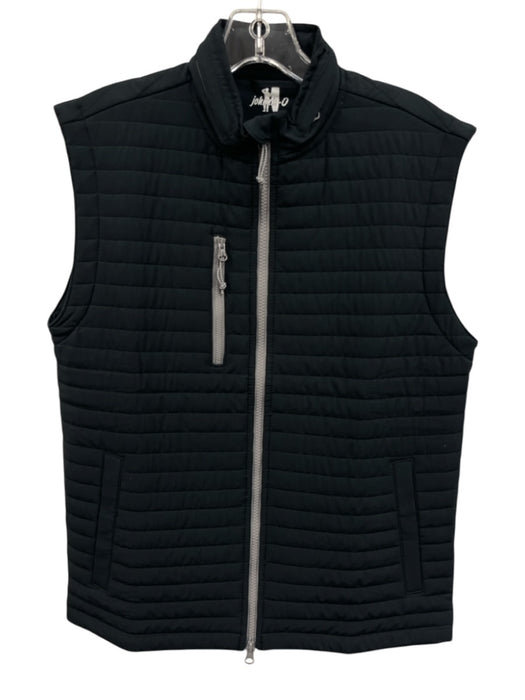 Johnnie O Size S Black Synthetic Puffer Zip UP Vest Men's Jacket Black / S