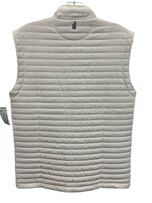 Johnnie O Size S White Synthetic Puffer Zip UP Vest Men's Jacket White / S