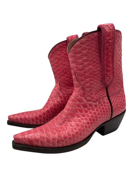 Kemo Sabe Shoe Size 7 Pink Leather Pointed Toe Booties Pink / 7