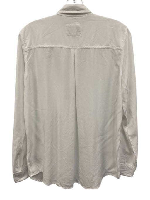 Rails Size XS White Rayon Button Up Long Sleeve Top White / XS