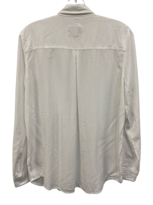 Rails Size XS White Rayon Button Up Long Sleeve Top White / XS