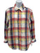 God's True Linen Size XS/S Multicolor Linen Plaid Long Sleeve Top Multicolor / XS/S