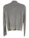 Kinross Size XS Blue & White Cashmere Zip Front Cardigan Sweater Blue & White / XS