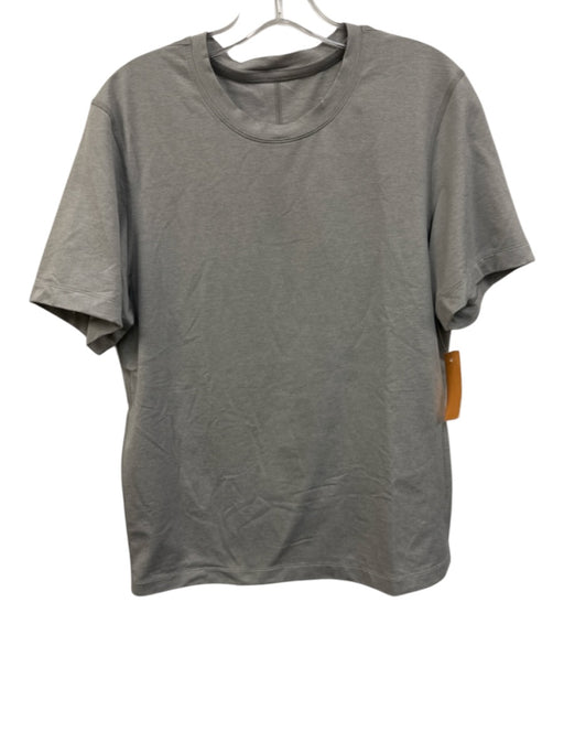 Lululemon Size Est S/M Gray Polyester Blend Solid Athleisure Men's Short Sleeve Gray / Est S/M