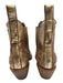 Old Gringo Shoe Size 7 Gold Leather Metallic Stacked Block Heel Booties Gold / 7