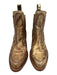Old Gringo Shoe Size 7 Gold Leather Metallic Stacked Block Heel Booties Gold / 7