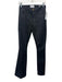 Frame Size 29 Black Cotton Denim Coated Mid Rise Zip & Button Flare Jeans Black / 29