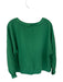 Maeve Size L Green & White Cotton Long Sleeve Graphic Sweatshirt Green & White / L