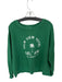 Maeve Size L Green & White Cotton Long Sleeve Graphic Sweatshirt Green & White / L
