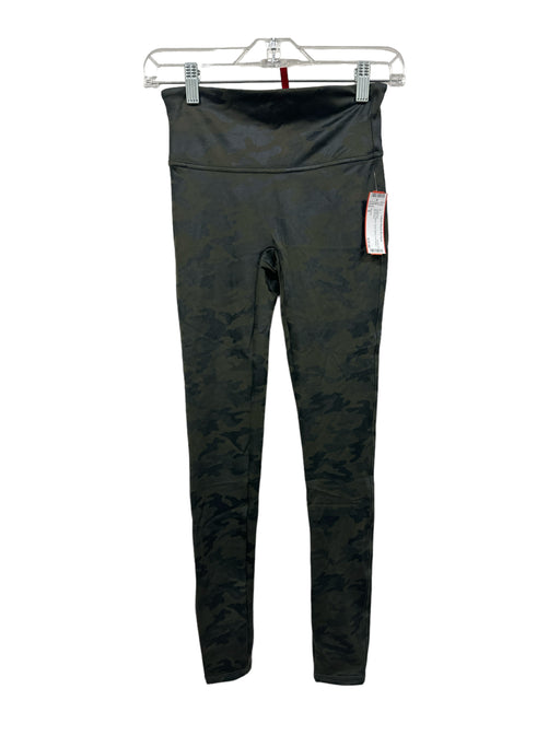 Spanx Size S Green & Black Nylon Blend Camoflage Leggings Green & Black / S