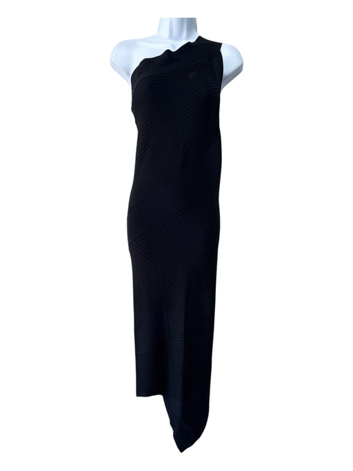 Alaia Size 42 / S Black No Fabric Tag One Shoulder Sleeveless Ribbed Maxi Dress Black / 42 / S