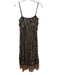 Kobi Halperin Size Est. Small Black, Gold, Orange Metallic Floral Dress Black, Gold, Orange / Est. Small