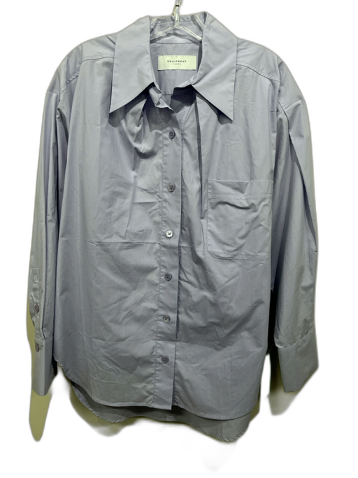 Equipment Femme Size M Lavender Purple Cotton Long Sleeve Button Up Shirt Top Lavender Purple / M