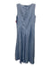 Lafayette 148 Size 8 Blue, Gray, Beige Linen Sleeveless Color Block Darted Dress Blue, Gray, Beige / 8