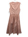 Heyson Size M Light Pink Polyester Sleeveless V Neck Paneled Gathered Dress Light Pink / M