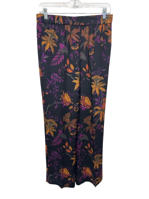 Kobi Halperin Size Small Black, Orange & Purple Silk & Polyester Pants Black, Orange & Purple / Small