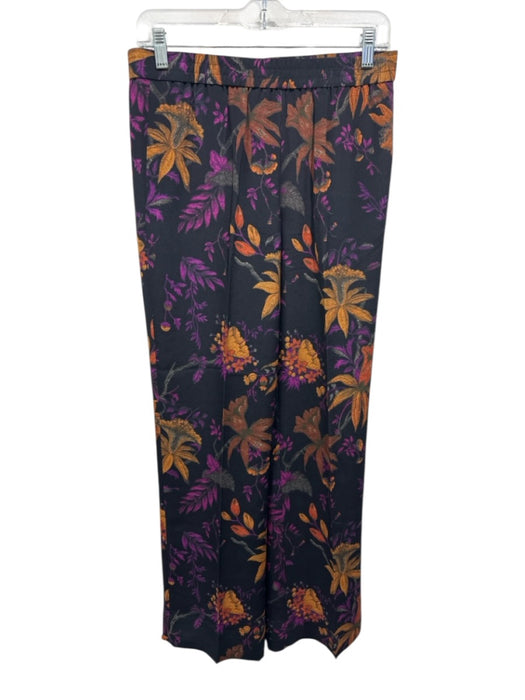 Kobi Halperin Size Small Black, Orange & Purple Silk & Polyester Pants Black, Orange & Purple / Small