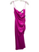 BHLDN Size 2 Fuchsia & Black Polyester Satin Spaghetti Strap Back Zip Dress Fuchsia & Black / 2