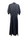 Samant Chauhan Size S Black Viscose Metallic Utilitarian Zip Front Maxi Dress Black / S