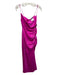 BHLDN Size 2 Fuchsia & Black Polyester Satin Spaghetti Strap Back Zip Dress Fuchsia & Black / 2