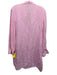 Finley Size M Pink Linen Long Sleeve 1/2 Button Raw Hem Mini Dress Pink / M