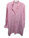 Finley Size M Pink Linen Long Sleeve 1/2 Button Raw Hem Mini Dress Pink / M