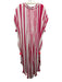 Hemant & Nandita Size S Cream White & Pink Silk Tassel Detail Striped Dress Cream White & Pink / S