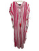 Hemant & Nandita Size S Cream White & Pink Silk Tassel Detail Striped Dress Cream White & Pink / S