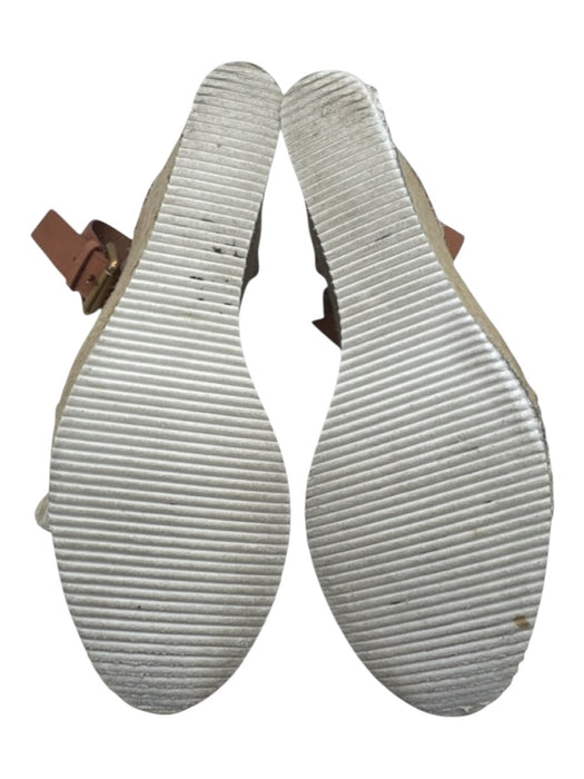 See By Chloe Shoe Size 39 Beige & Brown Textile Woven Leather Strap Sandals Beige & Brown / 39