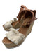 See By Chloe Shoe Size 39 Beige & Brown Textile Woven Leather Strap Sandals Beige & Brown / 39