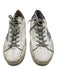 Golden Goose Shoe Size 40 White, gray & blue Leather Glitter Detail Sneakers White, gray & blue / 40
