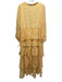 All Things Mochi Size L Yellow & Orange Silk & Polyester Long Sleeve Dress Yellow & Orange / L