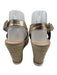 Steve Madden Shoe Size 9 Beige & Multi Canvas & Jute Wedge Slingback Sandals Beige & Multi / 9
