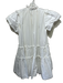 Hunter Bell Size S White Cotton Tie Neck Cap Sleeve V Neck Mini Dress White / S