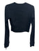 Wardrobe.NYC Size Est S Black Cotton & Elastane Micro Waffle Knit Crew Neck Top Black / Est S