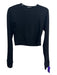 Wardrobe.NYC Size Est S Black Cotton & Elastane Micro Waffle Knit Crew Neck Top Black / Est S