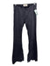 Free People Size 25 Black Cotton & Viscose Elastic Waist Flare Hem Pants Black / 25